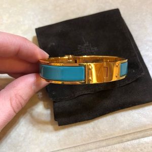 Small turquoise Hermes bracelet